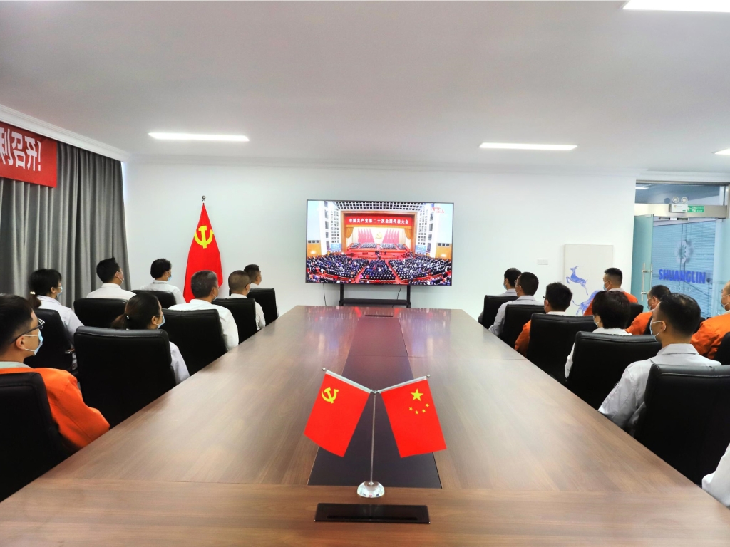 金狮贵宾会宽大干部员工满怀激情收看党的二十大开幕盛况